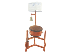 大鼓佛具用品-木製布鐘鼓架～罄鐘台灣佛具