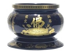 香爐佛具用品-心經爐～罄鐘台灣佛具