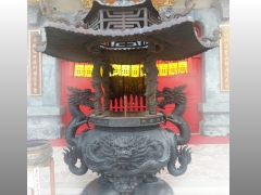 罄鐘佛具製造各種，銅鐘,銅罄,銅鑼,木魚,天公爐,香爐,法器-新竹香山財神廟3尺6脫臘爐