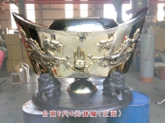 佛具工廠專營佛具批發,銅鐘,銅罄,銅鑼,天公爐-台東6尺4元寶爐