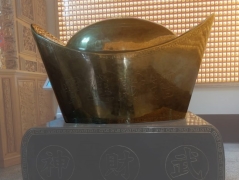 罄鐘佛具製造各種，銅鐘,銅罄,銅鑼,木魚,天公爐-豐原廟東慈濟宮3尺大元寶