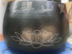 佛具工廠,專營佛具用品,佛具批發,銅鐘,銅罄,天公爐-大陸江西寶山禪寺1尺6消光罄