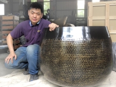 佛具工廠專營佛具批發,銅鐘,銅罄,銅鑼,天公爐-2尺5加重罄