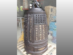 佛具工廠專營佛具批發,銅鐘,銅罄,銅鑼,天公爐-2尺7銅鐘仿古字金銅鐘