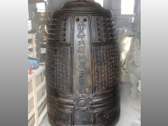 台灣佛俱工廠製造～銅鐘,銅罄,銅鑼,木魚,天公爐,香爐,法器-3尺仿古色銅鐘