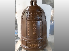 台灣佛俱工廠,銅鐘,銅罄,天公爐等佛具用品製造批發,朝陽關天公廟2尺銅鐘