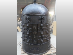 台灣佛俱工廠製造,銅鐘,銅罄,銅鑼,木魚,天公爐,香爐,法器,黑龍江大慶市衍福寺3尺6孔鐘