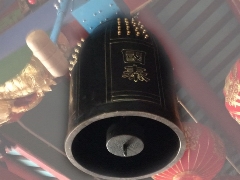 台灣佛俱工廠,銅鐘,銅罄,天公爐等佛具用品製造批發,福建省漳浦縣城隍廟1尺6鐘含自動敲擊器