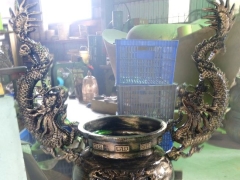 佛具工廠專營佛具用品、佛具批發，銅鐘、銅罄-1尺3鉎鐵爐(噴漆)