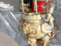 佛具工廠專營佛具用品，銅鐘、銅罄、銅鑼、木魚、香爐、法器-2尺2脫臘爐(未染色)