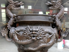 佛具工廠專營佛具用品，銅鐘、銅罄、銅鑼、木魚、天公爐、香爐-2尺脫臘爐