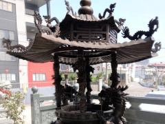 罄鐘台灣佛具工廠～佛具批發，銅鐘、銅罄、天公爐-3尺五龍脫臘爐